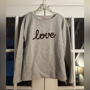 LOFT Love Crewneck Sweatshirt Size Small